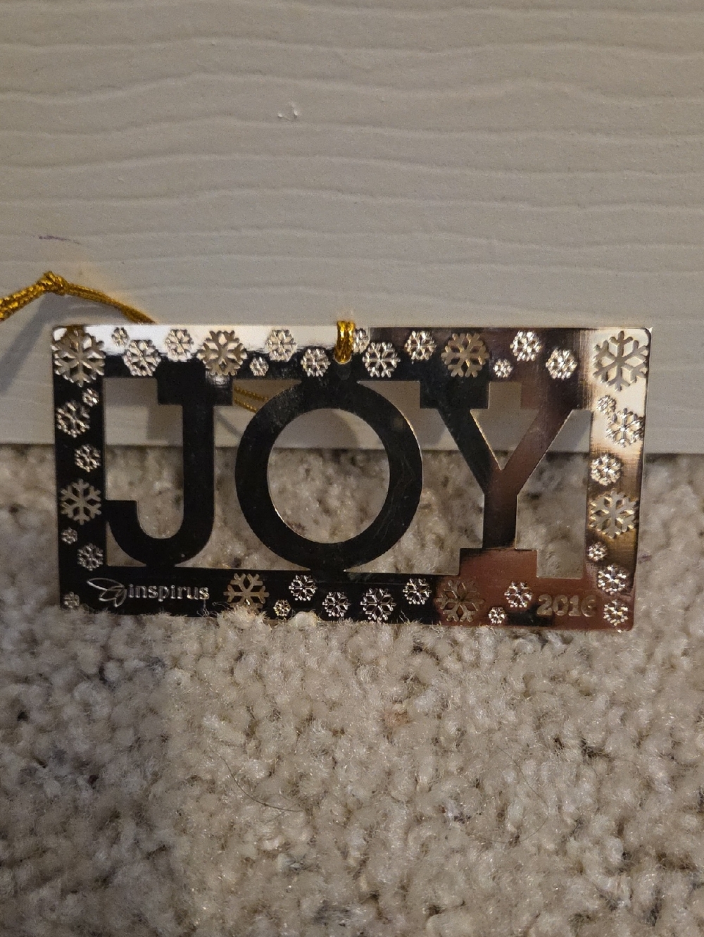 Gold JOY Holiday Ornament